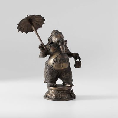 India, Figura in bronzo raffigurante Mappillai Ganesha, XX secolo
