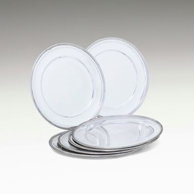 Argenteria italiana, Sei piatti in argento fuso sagomato