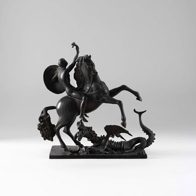 San Giorgio e il drago (scultura in bronzo, esemplare I/VIII)