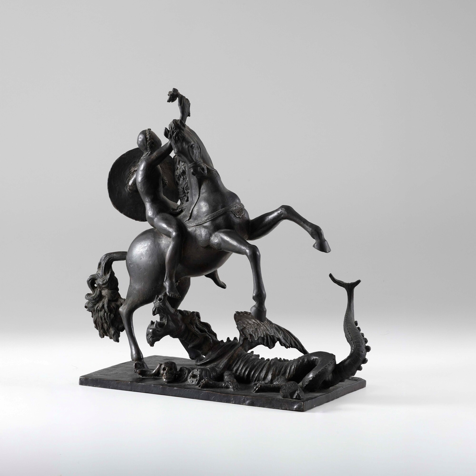 Salvador Dalì - San Giorgio e il drago (scultura in bronzo, esemplare I/VIII)