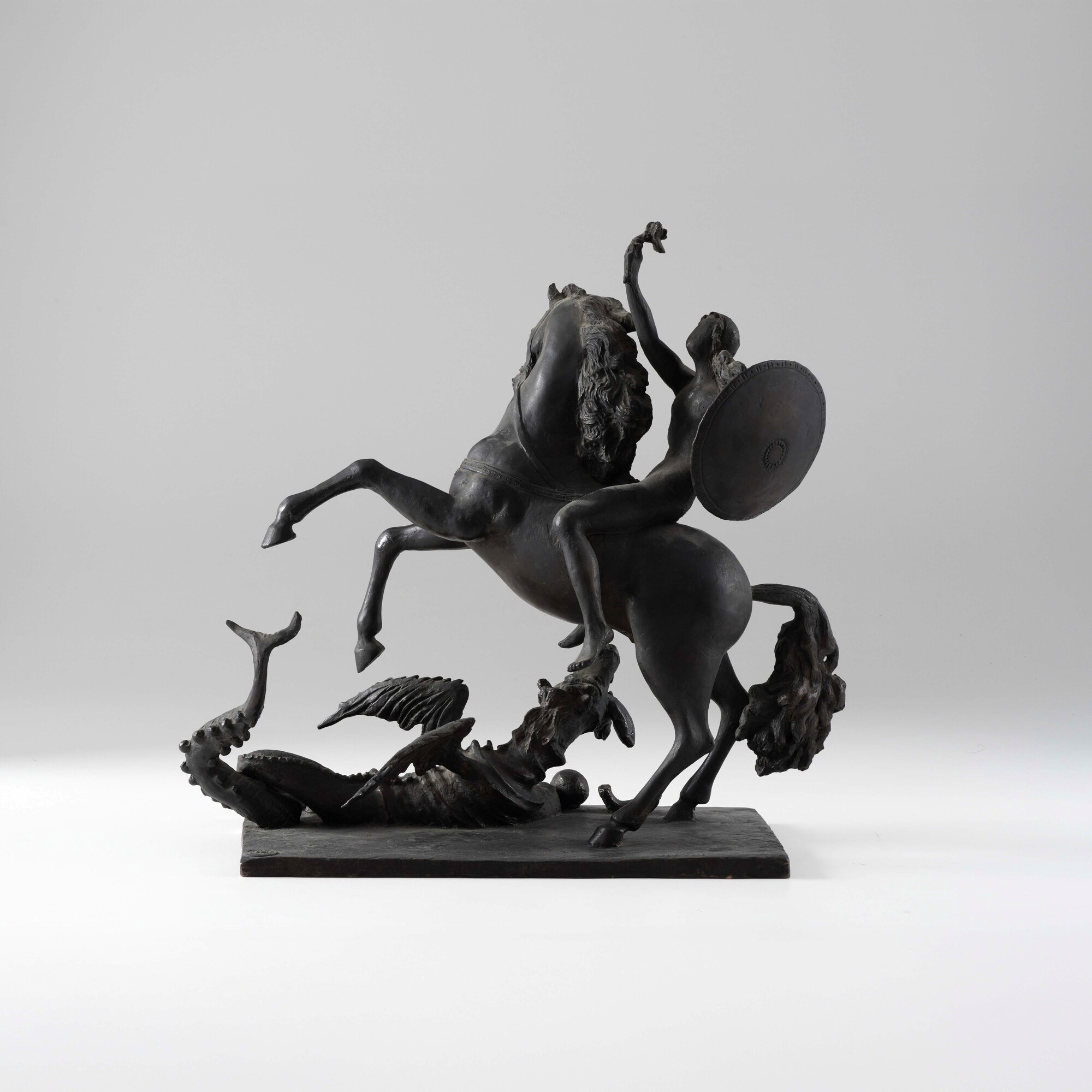 Salvador Dalì - San Giorgio e il drago (scultura in bronzo, esemplare I/VIII)