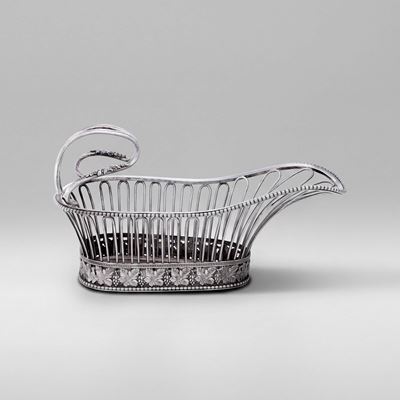 Argentiere Messulam, Portabottiglie in argento fuso e sagomato (XX secolo)
