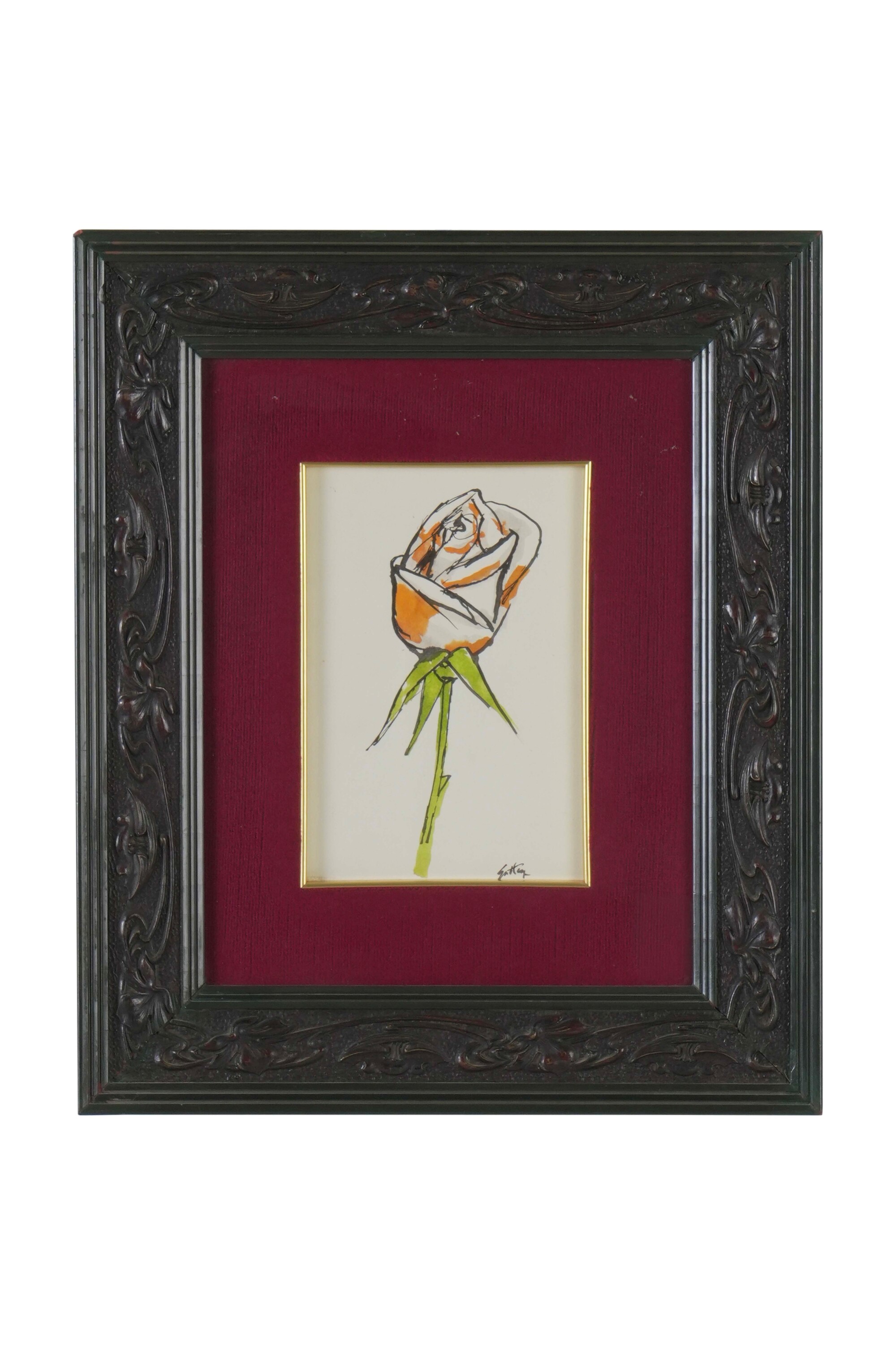 Renato Guttuso, Rosa (litografia a colori)