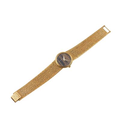 Piaget, orologio da polso con cassa e cinturino in oro giallo 750/1000 e quadrante con occhio di ...