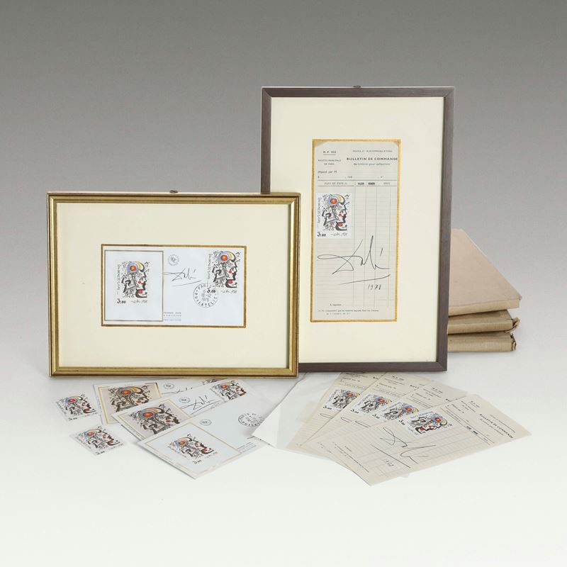 Quindici francobolli “Dali 1978” da collezione.  - Asta Gioielli, argenti, arredi e oggetti d'arte. Un lascito per finalità benefiche - II - Cambi Casa d'Aste