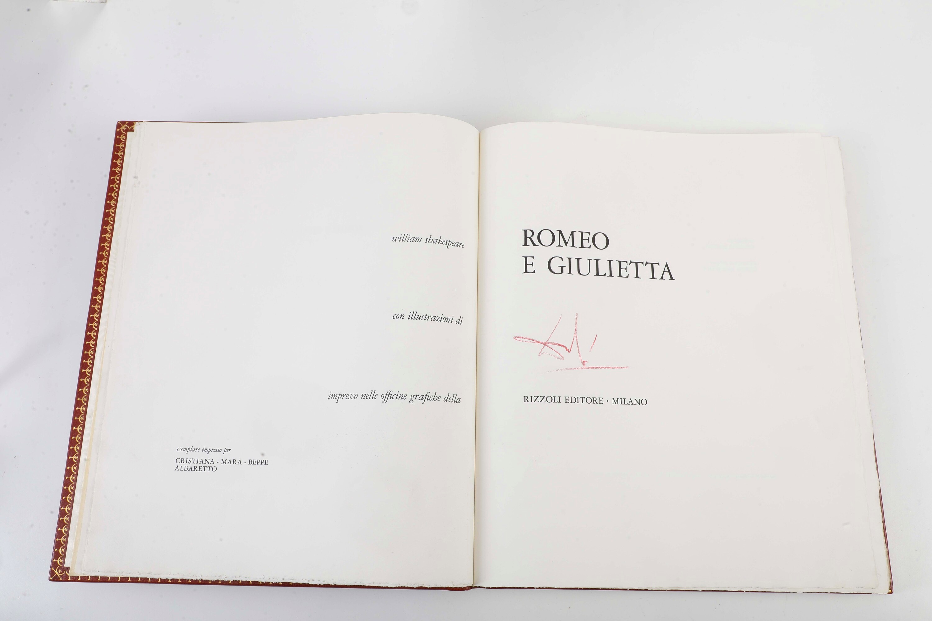 Dalì, Salvador, Romeo e Giulietta, in-folio con dieci serigrafie a colori