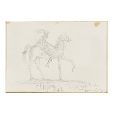 Salvador Dalí, “Cristiana a caballo con el afecto de Dalí”