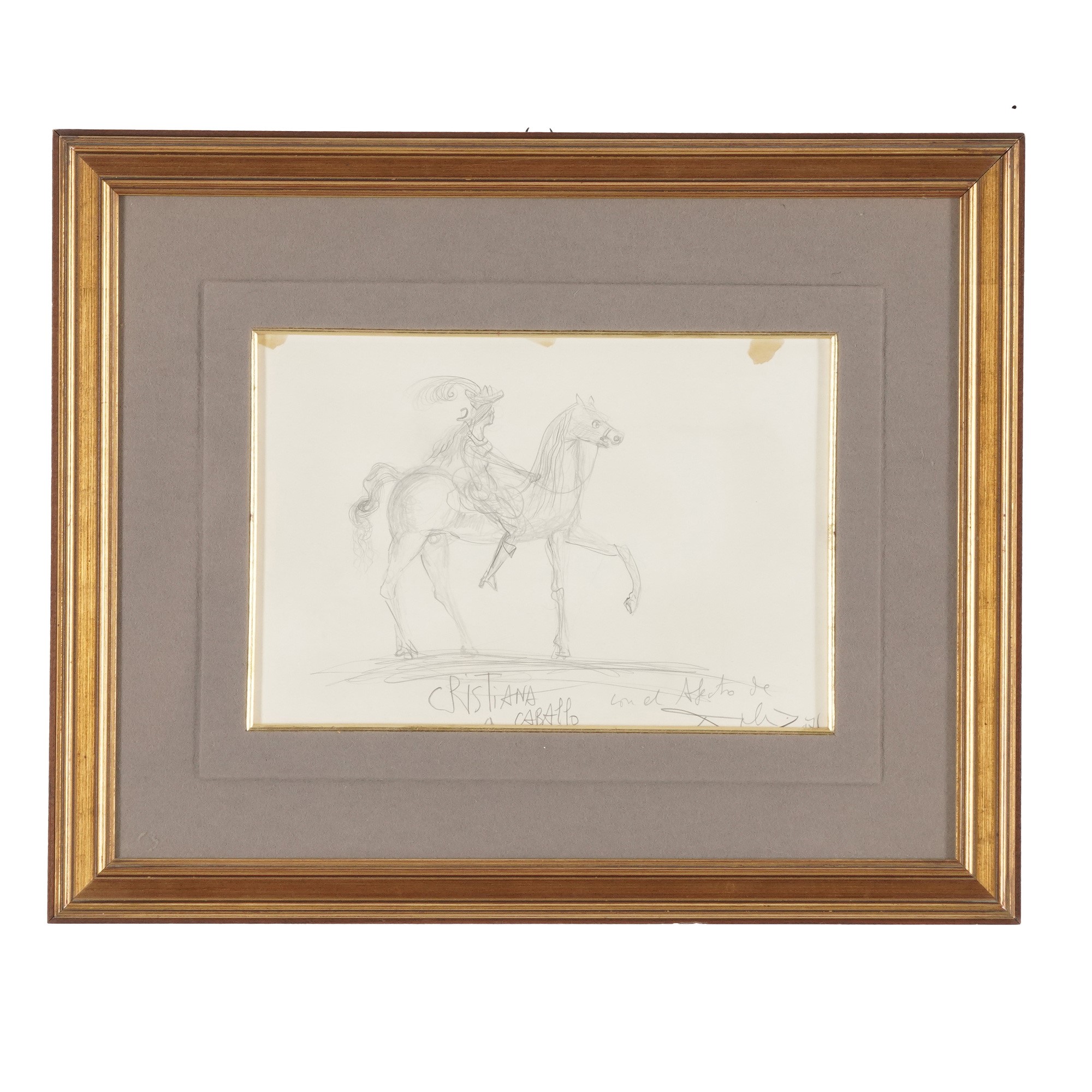 Salvador Dalí, “Cristiana a caballo con el afecto de Dalí”