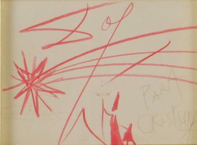 Salvador Dalì, Stella Cometa, disegno a matita e penna su carta