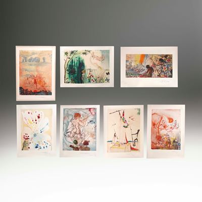 Salvador Dalì, Soggetti diversi (sette litografie a colori)