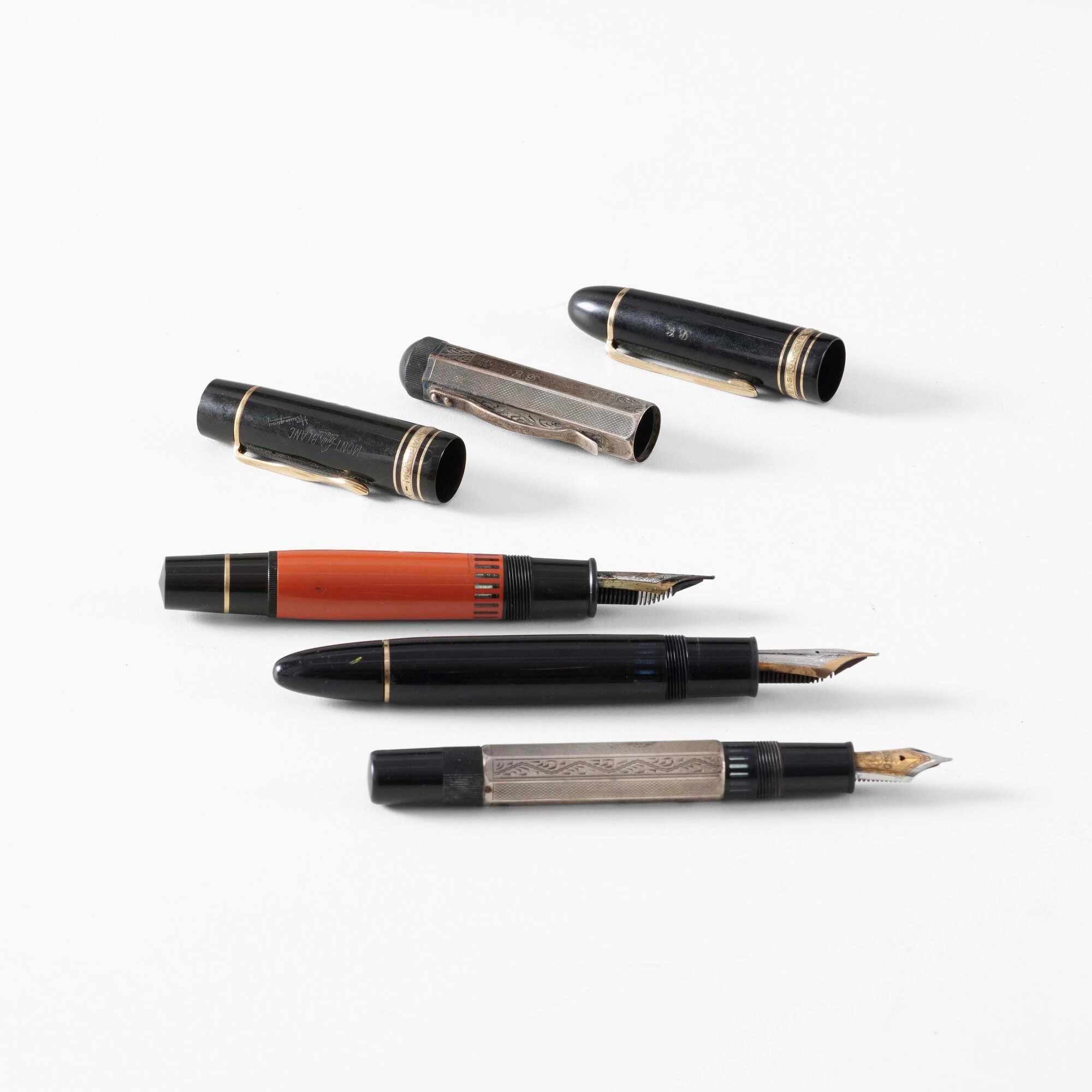 Penna stilografica Mont Blanc (3), penne con iniziali incise