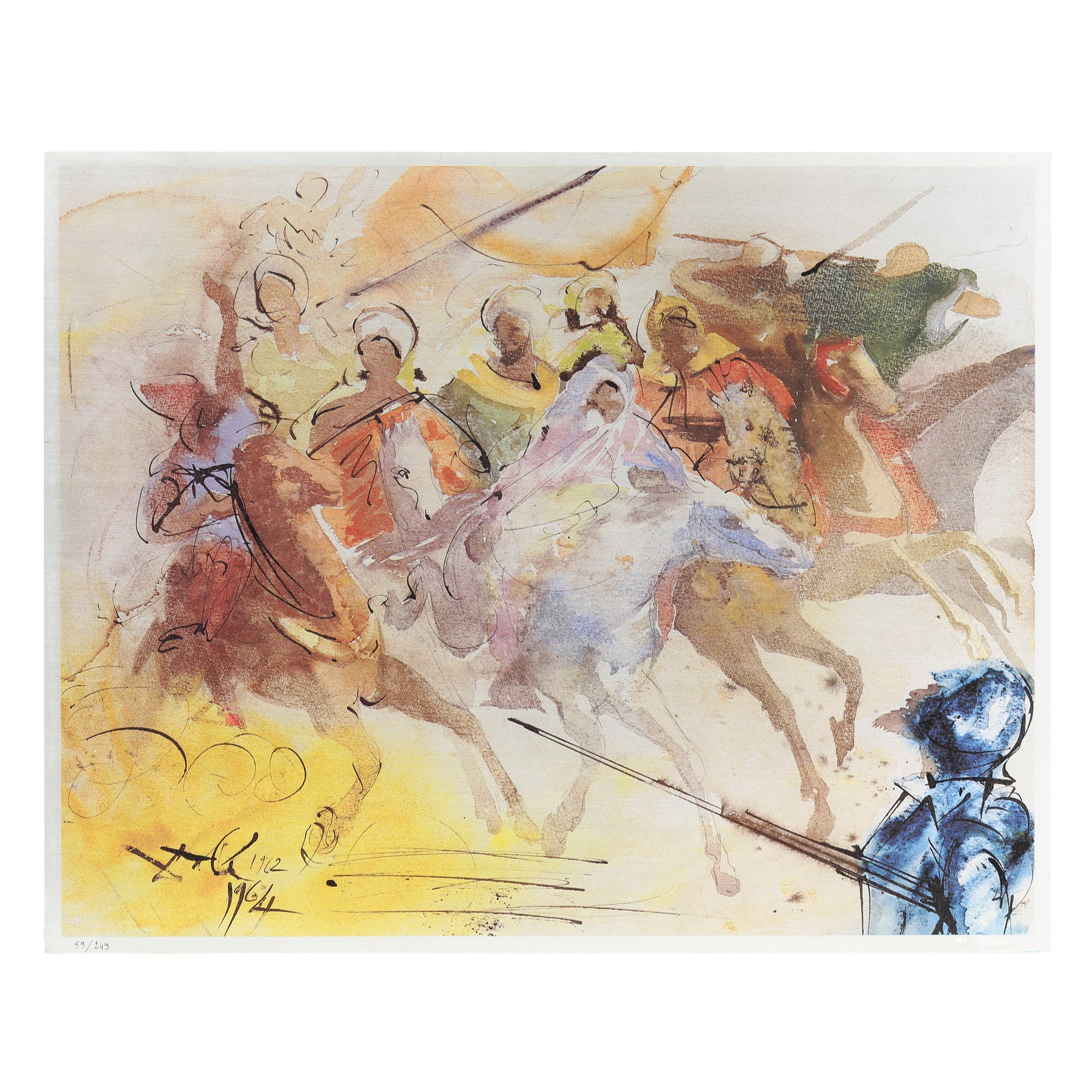 Salvador Dalì, Otto multipli con raffigurazioni varie, argento 925 e metallo