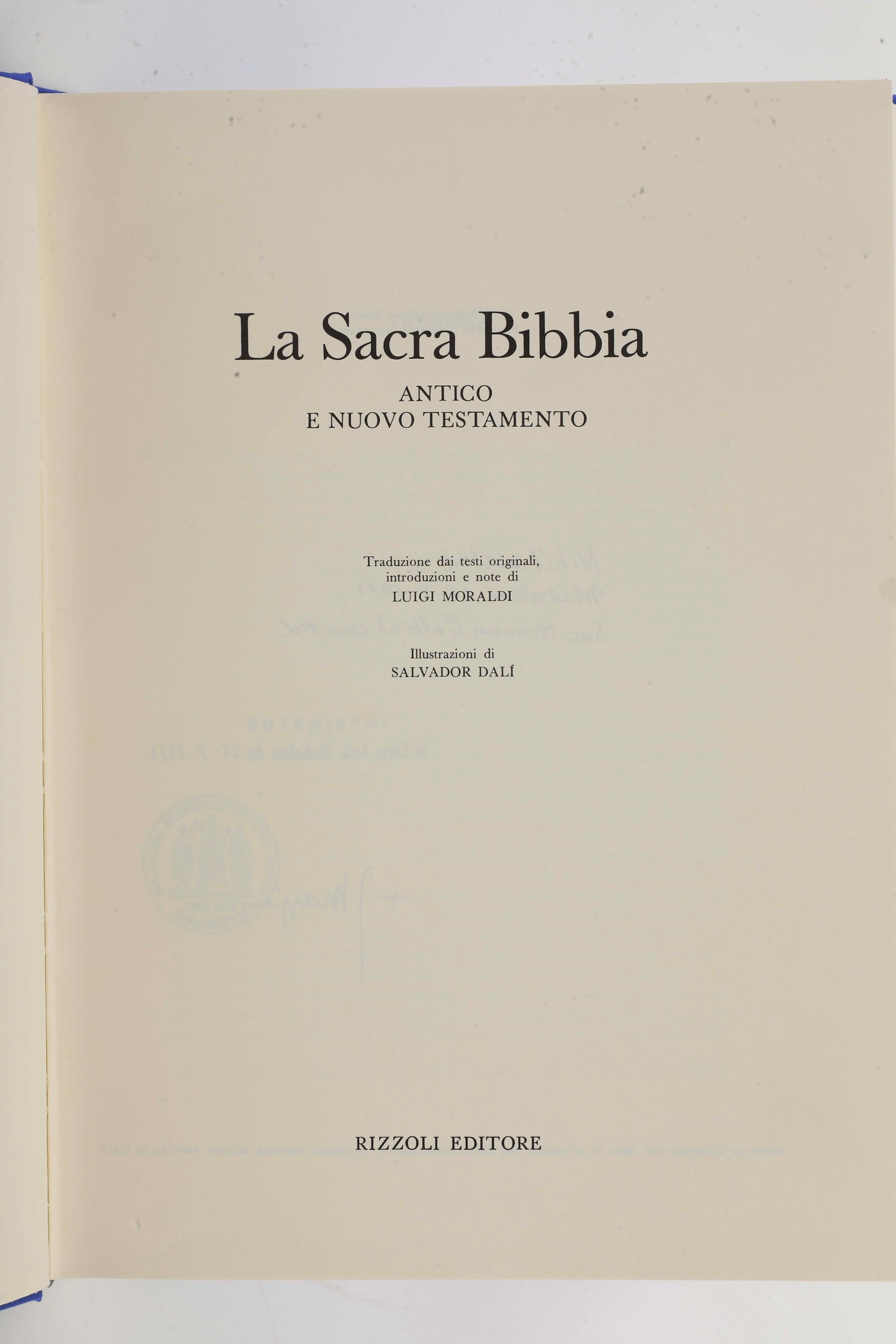 Dalì, Salvador — Trentanove copie de La sacra bibbia, Milano, Rizzoli, 1973