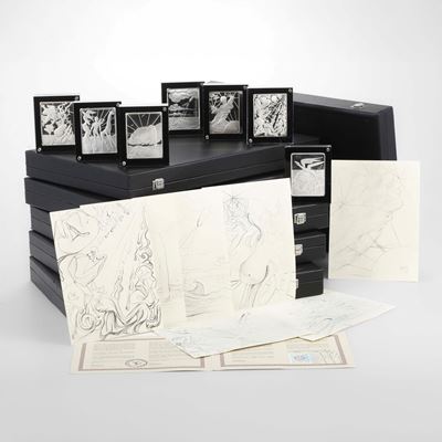 Salvador Dalí, Los siete días de la Creación — serie di targhe in argento 999 in sei cofanetti