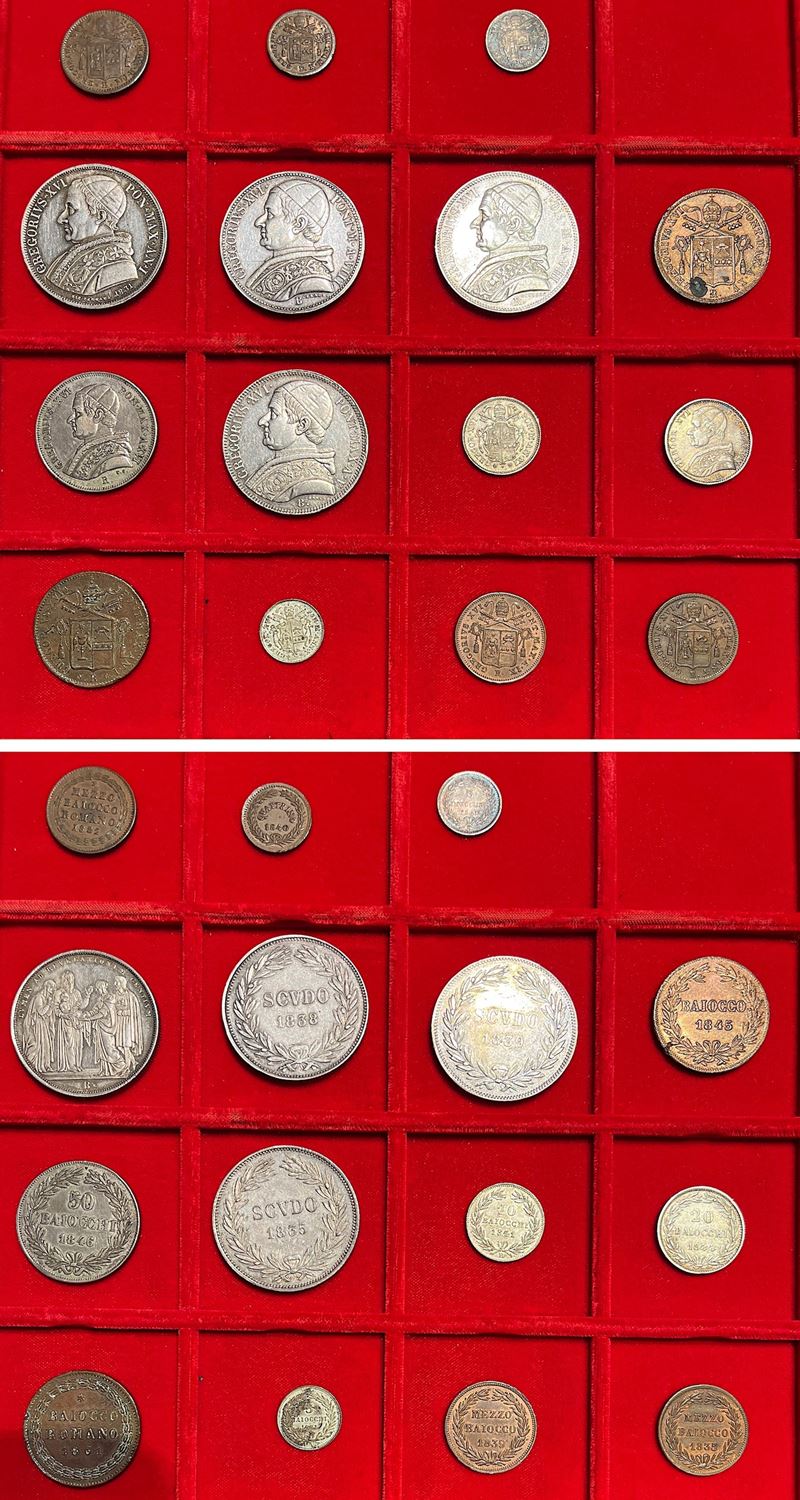 STATO PONTIFICIO. GREGORIO XVI (Bartolomeo Alberto Cappellari), 1831-1846. Lotto di quindici monete.  - Asta Numismatica - Cambi Casa d'Aste