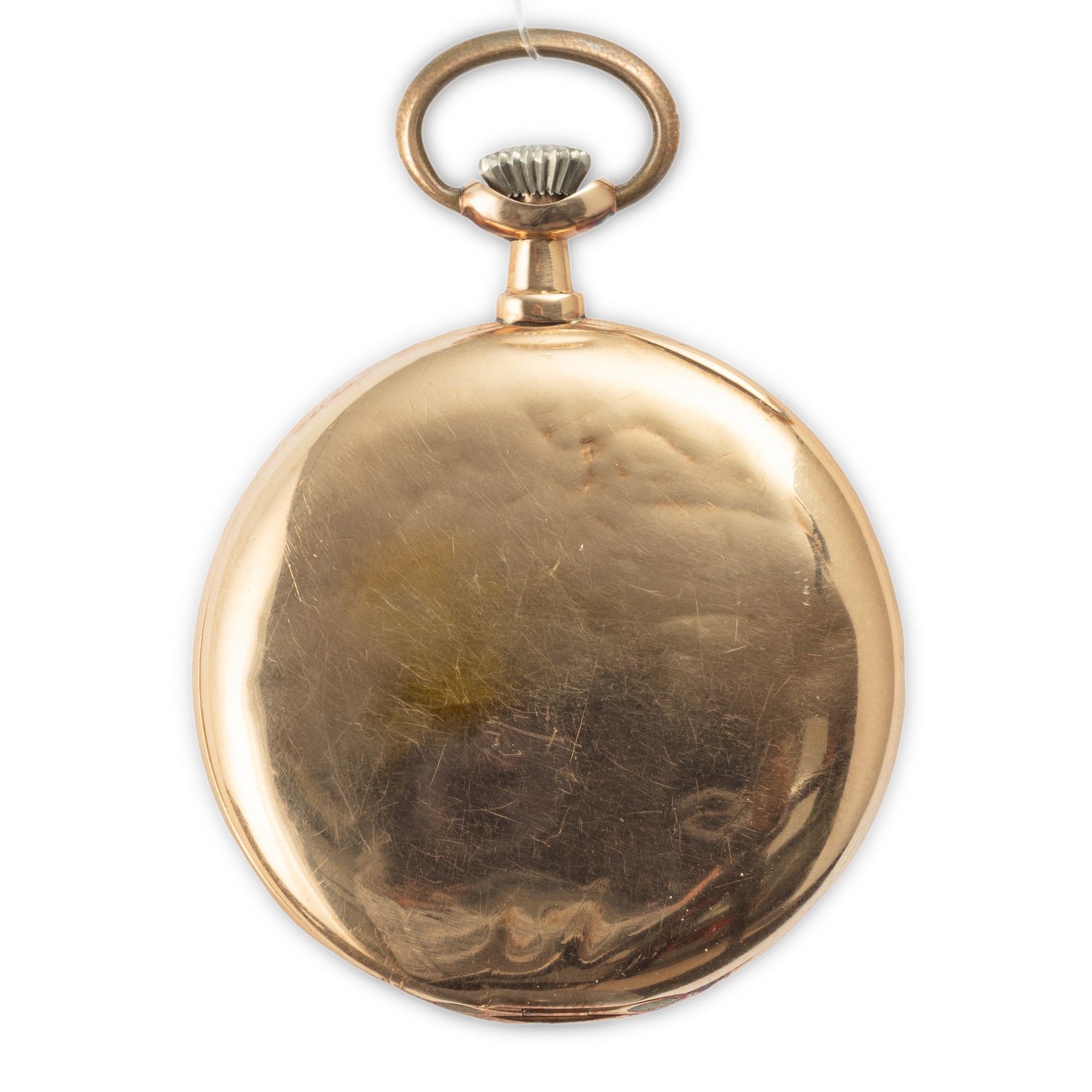Eberhard & Co - Orologio da tasca in oro giallo 18k con quadrante argenté guillochè