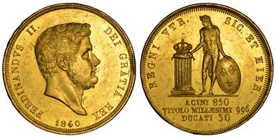 Ferdinando II di Borbone, 30 Ducati Napoli, 1840