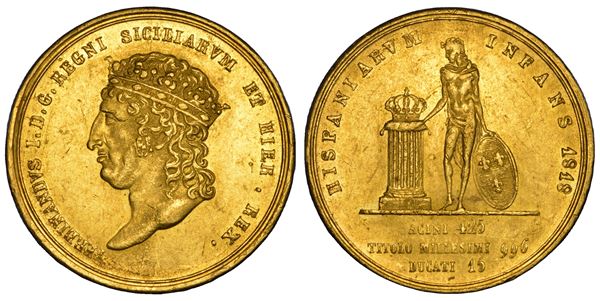 NAPOLI. FERDINANDO I DI BORBONE, 1816-1825. 15 Ducati 1818.