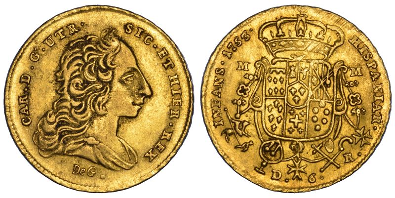 NAPOLI. CARLO DI BORBONE, 1734-1759. 6 ducati 1753.  - Asta Numismatica - Cambi Casa d'Aste