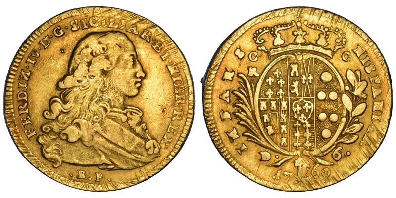 NAPOLI. FERDINANDO IV DI BORBONE, 1759-1799. 6 Ducati 1769.  - Asta Numismatica - Cambi Casa d'Aste
