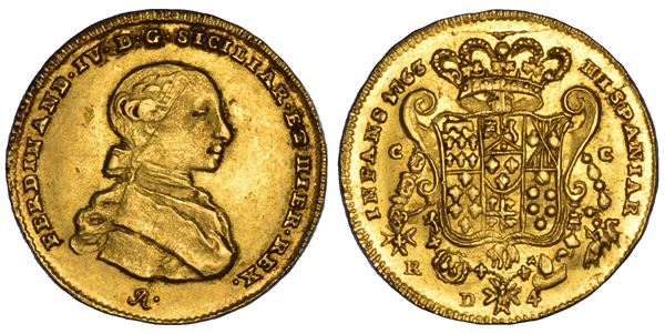 NAPOLI. FERDINANDO IV DI BORBONE, 1759-1799. 4 Ducati 1763.