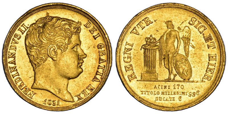 NAPOLI. FERDINANDO II DI BORBONE, 1830-1859. 6 Ducati 1831.  - Asta Numismatica - Cambi Casa d'Aste