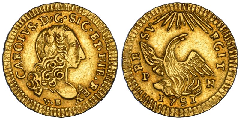 PALERMO. CARLO DI BORBONE, 1734-1759. Oncia 1751.  - Auction Numismatics - Cambi Casa d'Aste