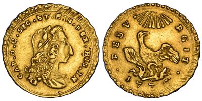 Carlo di Borbone (1734–1759), Oncia (Palerma) 1736
