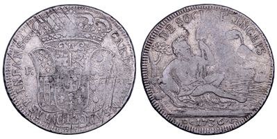 Carlo di Borbone, Piastra da 120 Grana (NEAP), 1736
