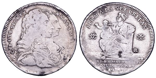NAPOLI. CARLO DI BORBONE, 1734-1759. Piastra da 120 Grana 1747.