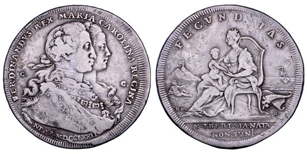 NAPOLI. FERDINANDO IV DI BORBONE, 1759-1799. I PERIODO. Piastra da 120 grana 1772.