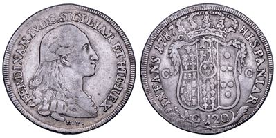 Ferdinando IV di Borbone, Piastra da 120 grana (I periodo), 1787