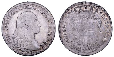 Ferdinando IV di Borbone, Piastra da 120 grana, 1788