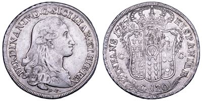 Ferdinando IV di Borbone, Piastra da 120 grana (Napoli), 1787
