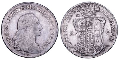 Ferdinando IV di Borbone, Piastra da 120 grana, 1790 (I periodo)