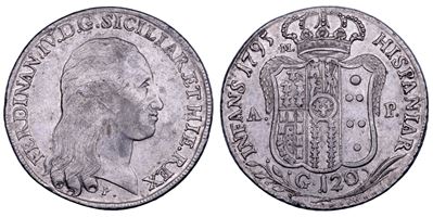 Ferdinando IV di Borbone, Piastra da 120 grana (Napoli), 1795