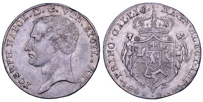 Giuseppe Napoleone, Piastra da 120 Grana (Napoli), 1808