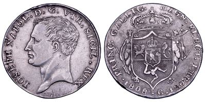 Giuseppe Napoleone, Piastra da 120 Grana (Napoli), 1808