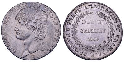 Napoleone (Murat), Piastra da 12 Carlini di Napoli, 1809