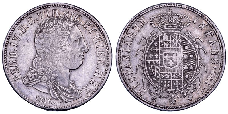 Ferdinando IV di Borbone, Piastra da 120 grana, 1816
