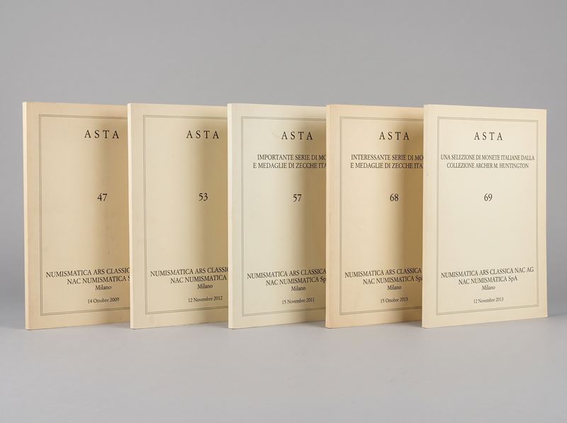 NUMISMATICA ARS CLASSICA NAC. Lotto di cinque cataloghi d’asta.  - Asta Numismatica - Cambi Casa d'Aste