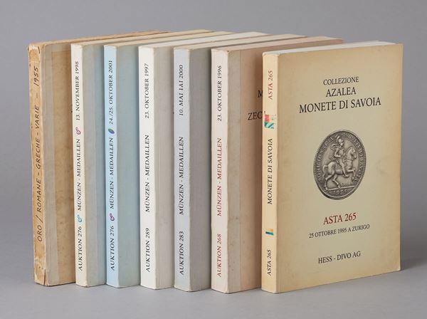 HESS A. / HESS - DIVO A.G. Lotto di otto cataloghi d’asta.