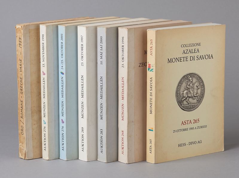 HESS A. / HESS - DIVO A.G. Lotto di otto cataloghi d’asta.  - Asta Numismatica - Cambi Casa d'Aste