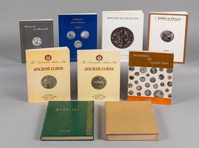 Lotto di nove cataloghi d’asta numismatici, MÜNZHANDLUNG (Basilea, 1935) e altri editori, collezi...