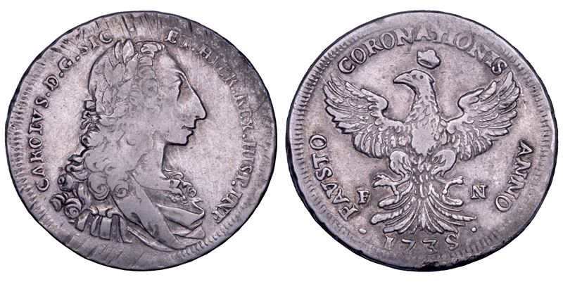 PALERMO. CARLO DI BORBONE, 1734-1759. 12 tarì 1735.  - Auction Numismatics - Cambi Casa d'Aste