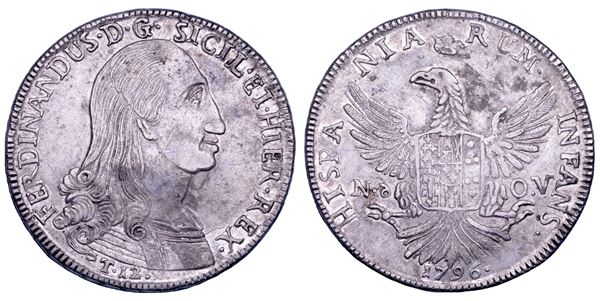 PALERMO. FERDINANDO III DI BORBONE, 1759-1816. 12 tarì 1796.
