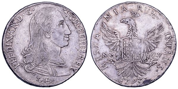 PALERMO. FERDINANDO III DI BORBONE, 1759-1816. 12 tarì 1797.