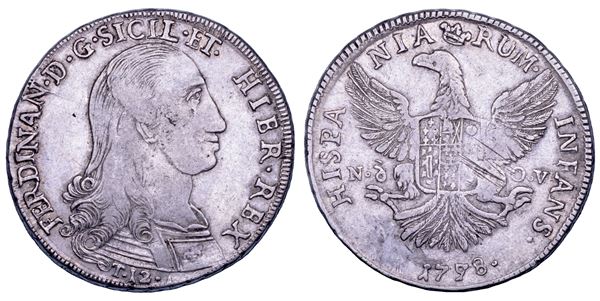 PALERMO. FERDINANDO III DI BORBONE, 1759-1816. 12 tarì 1798.
