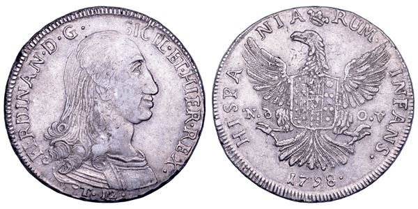PALERMO. FERDINANDO III DI BORBONE, 1759-1816. 12 tarì 1798.