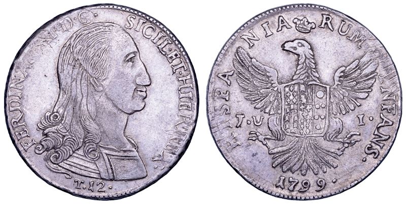 PALERMO. FERDINANDO III DI BORBONE, 1759-1816. 12 tarì 1799.  - Auction Numismatics - Cambi Casa d'Aste